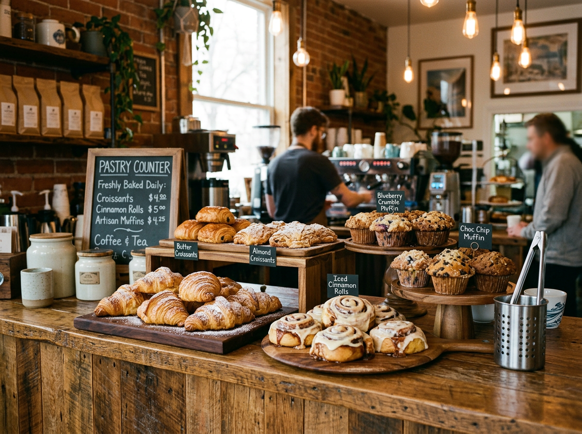 Fresh daily pastry counter